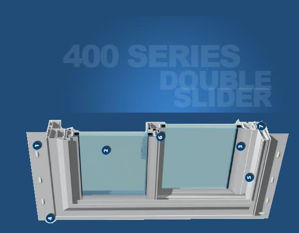 Wincore 400 Series Sliding Windows