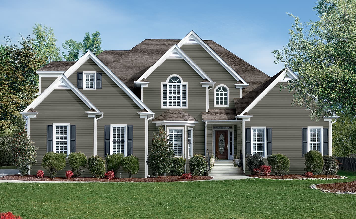 Gentek vinyl siding showcase by suburban wholesale and supply.